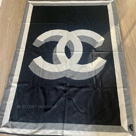 fake chanel throw blanket|chanel cc throw blanket.